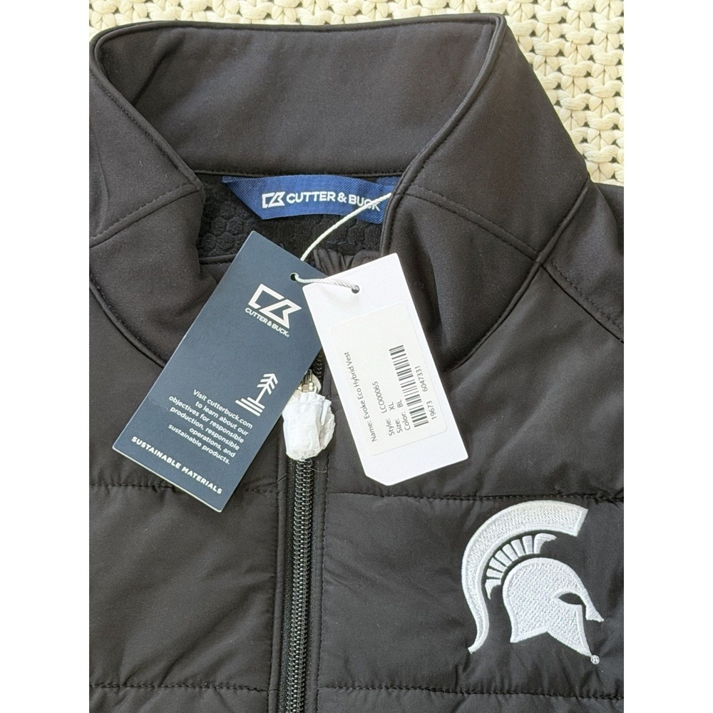 Cutter & Buck Michigan State Spartans Evoke  Hybrid Full Zip Vest Womens XL NWT - Picture 5 of 14